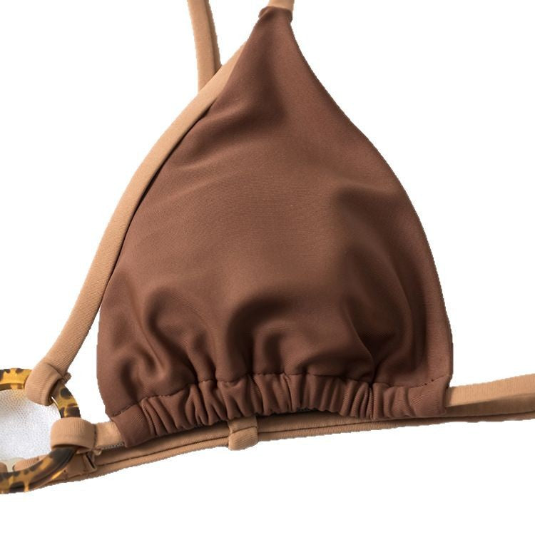 Dame Bikini-sæt med innovativ ringdetalje og høj udskæring Stilla