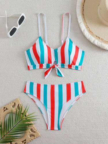 Dame Striber Justerbar Bikini-Sæt Stilla