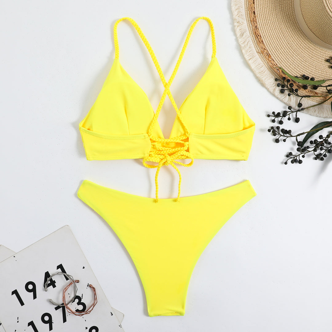 Dame Strappy Back Bikini Sæt Stilla