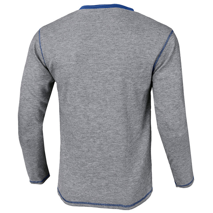 Herrer Langærmet Henley-Skjorte med elegant Knapliste og trendy Akcenter Stilla