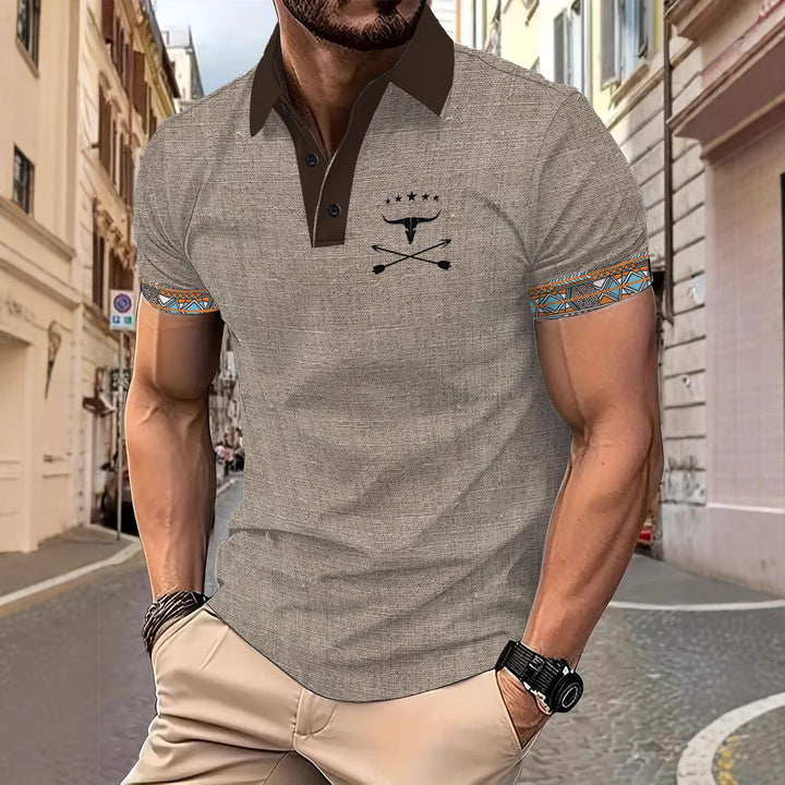 Herrer Poloshirt i moderne, struktureret design med ergonomisk snit Stilla