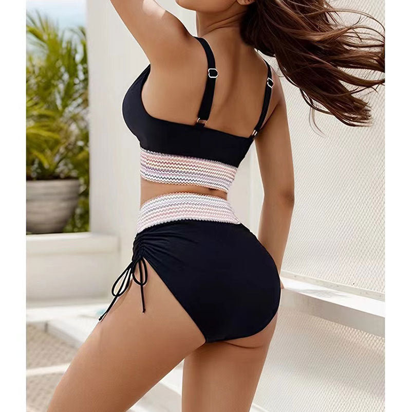 Dame Bikini-sæt med raffineret design og høj talje Stilla