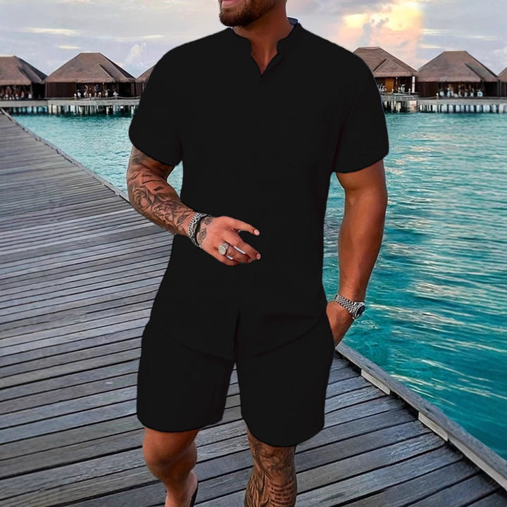 Herrer Casual Kortærmet Relaxed Fit Sæt Stilla