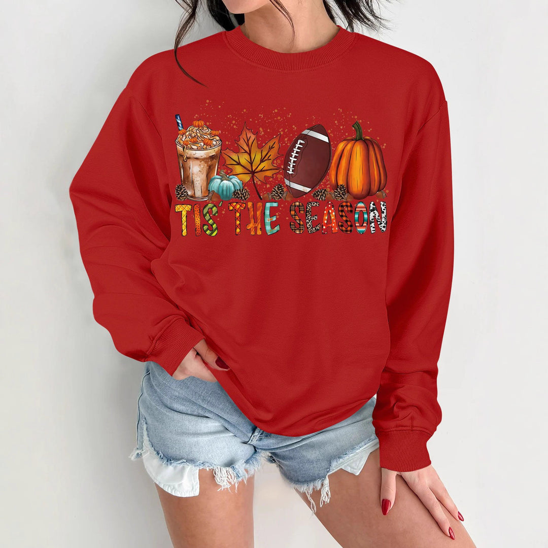 Women's sweatshirt with autumn motif and relaxed fit Stilla