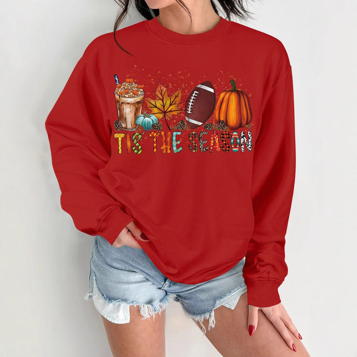Women's sweatshirt with autumn motif and relaxed fit Stilla