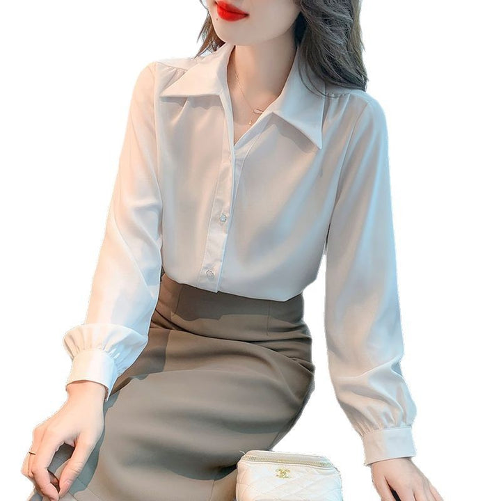 Damer elegant bluse med klassiske detaljer Stilla