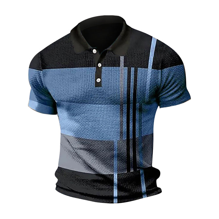 Herrer Poloshirt med moderne grafikdesign og korte ærmer Stilla