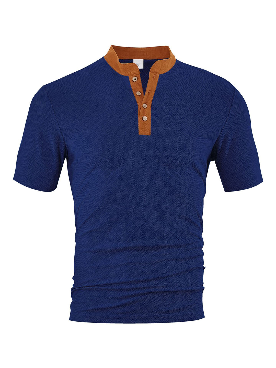 Herrer poloshirt med elegant Henley-udskæring og struktureret design Stilla