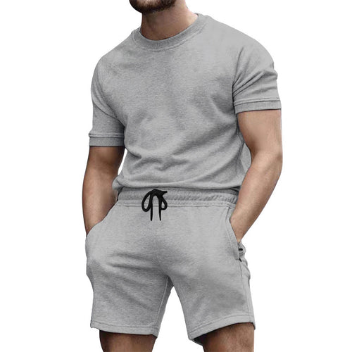 Herrer behagelig fritids-T-shirt og shorts kombination med elastisk talje Stilla