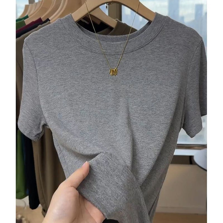 Femme Classic Casual Kortærmet T-shirt Stilla