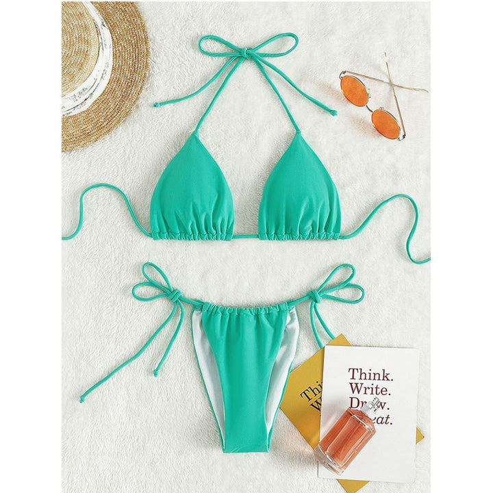 Dame Triangel-Bikini med justerbare bindebånd Skovae