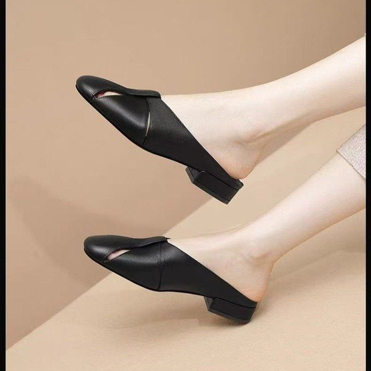 Dame elegante mules med moderigtigt udskæring og behagelig sål Stilla