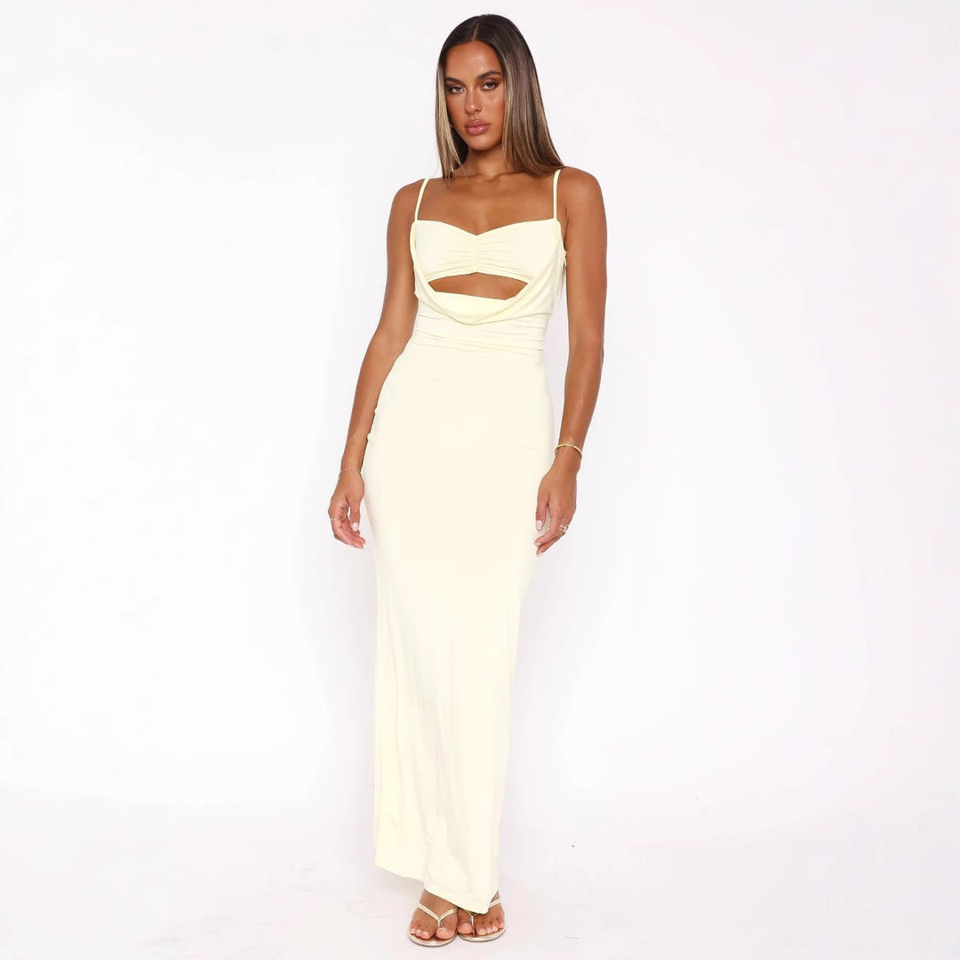 Dame Elegant Cut-Out Maxikjole Skovae