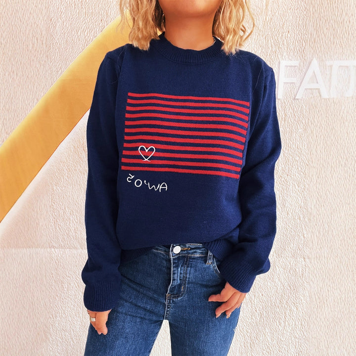 Kvinders hyggelige sweatshirt med grafisk print Stilla