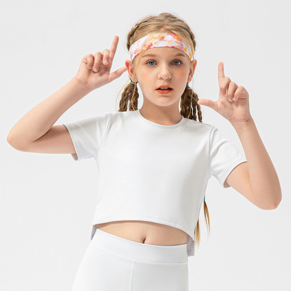 Pige Sportsligt Crop-Top lavet af åndbart funktionelt materiale Stilla
