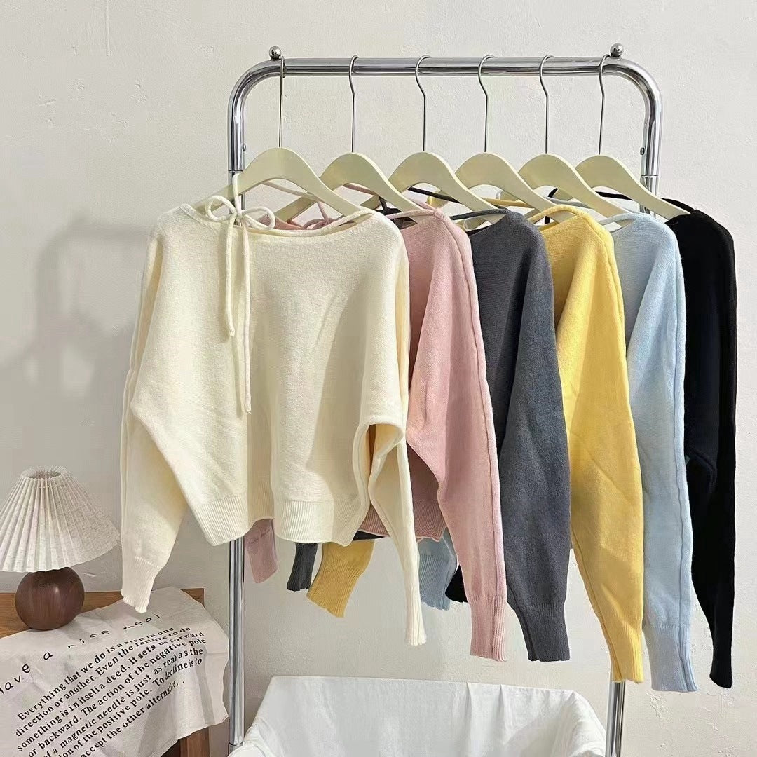 Damernes afslappede sweater med dekorativ krave og blødt materiale Stilla
