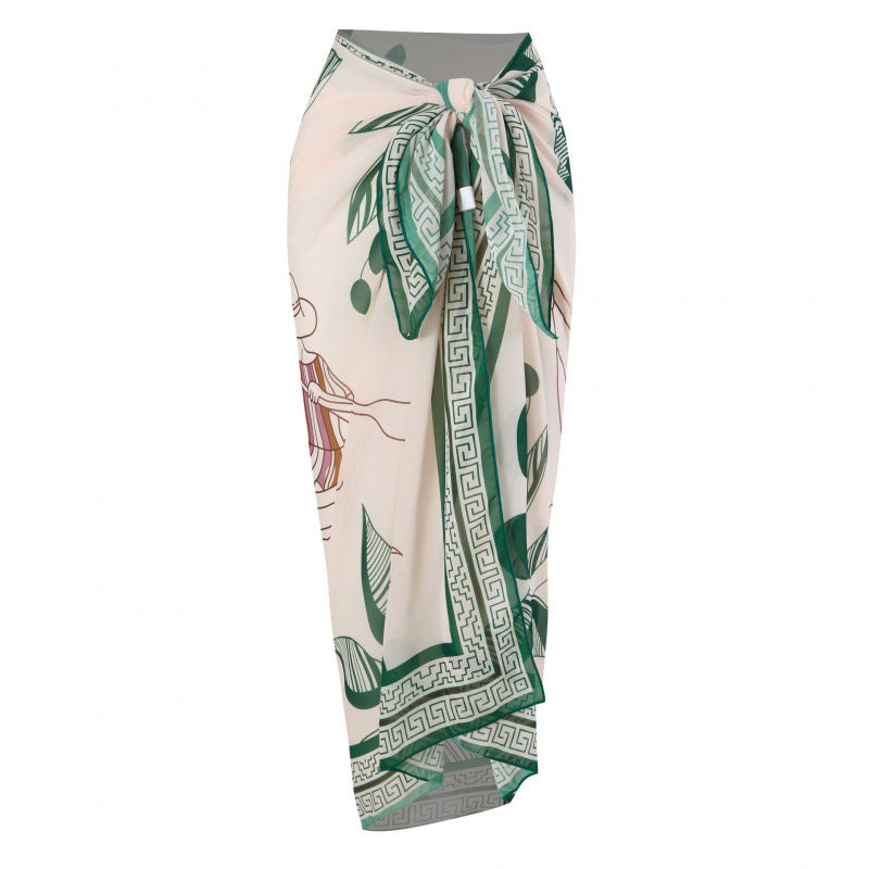 Dameonepiece badedragt med justerbare stropper og elegant drapering Skovae