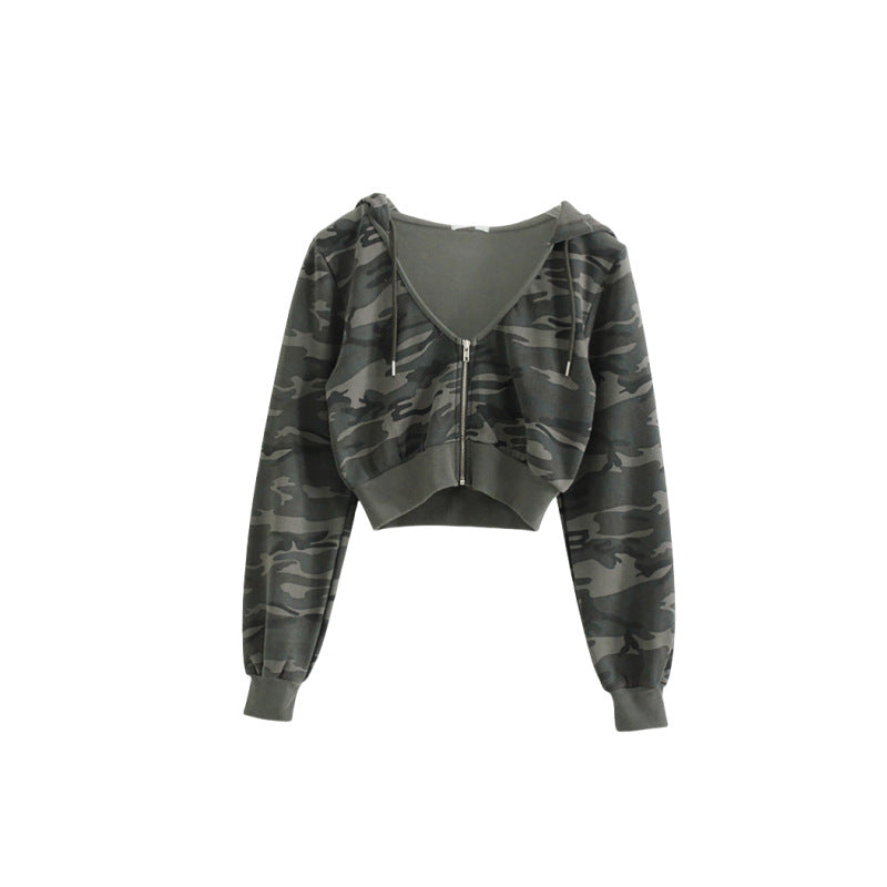 Dame sporty cropped zip hoodie Stilla