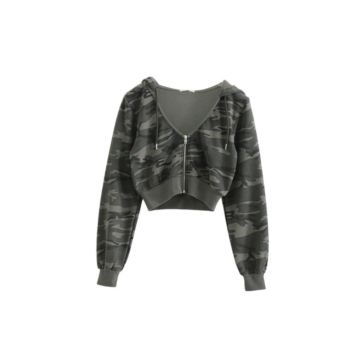 Dame sporty cropped zip hoodie Stilla