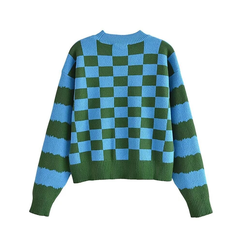 Femme Cozy Graphic Striktrøje med svampedesign Stilla