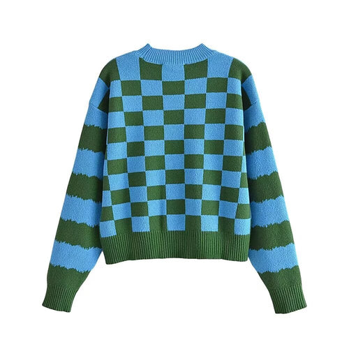Femme Cozy Graphic Striktrøje med svampedesign Stilla