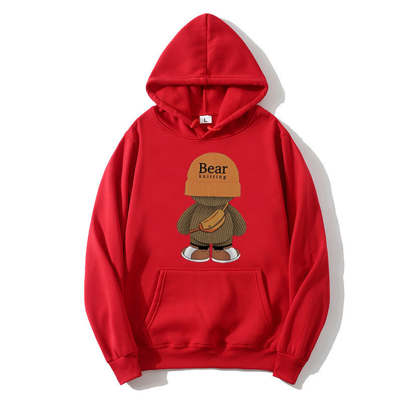 Dame hoodie med legende bjørnedesign og høj kvalitet fleece Skovae