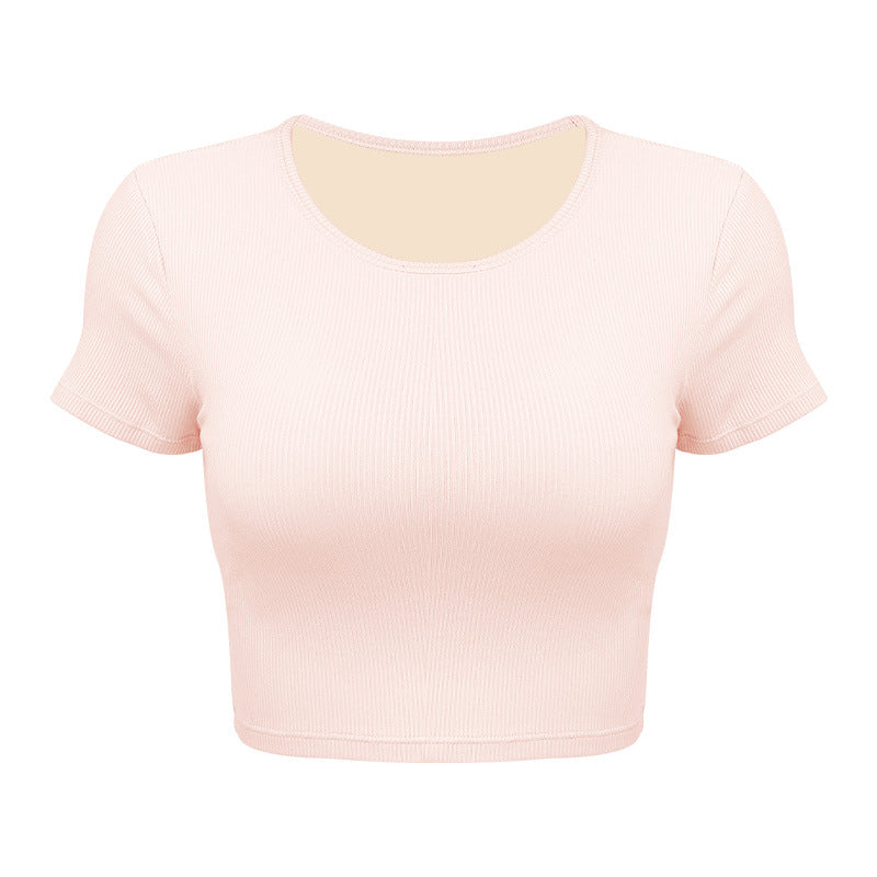 Dame Korte ærmet Rib-T-Shirt Stilla