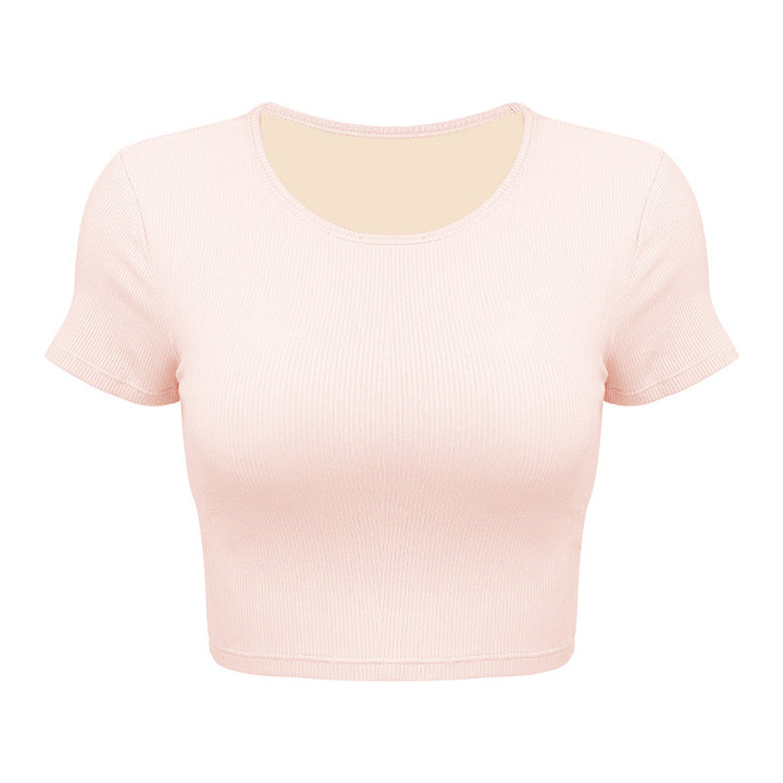 Dame Korte ærmet Rib-T-Shirt Stilla