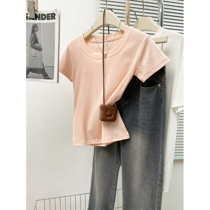 Femme Classic Crew Neck Basis T-Shirt Stilla