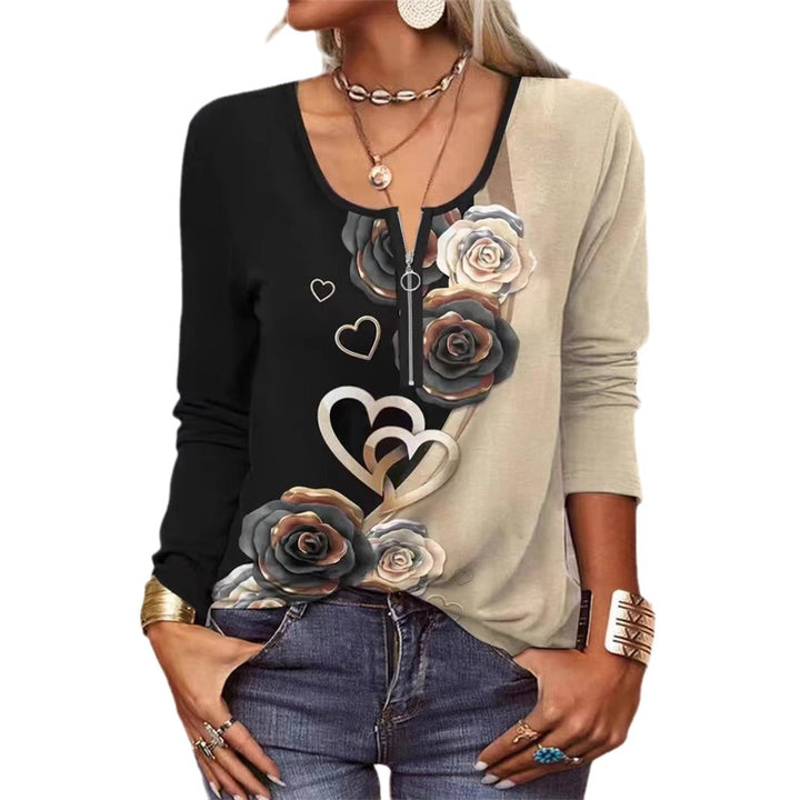 Dame Langærmet Shirt i Boho-stil Stilla