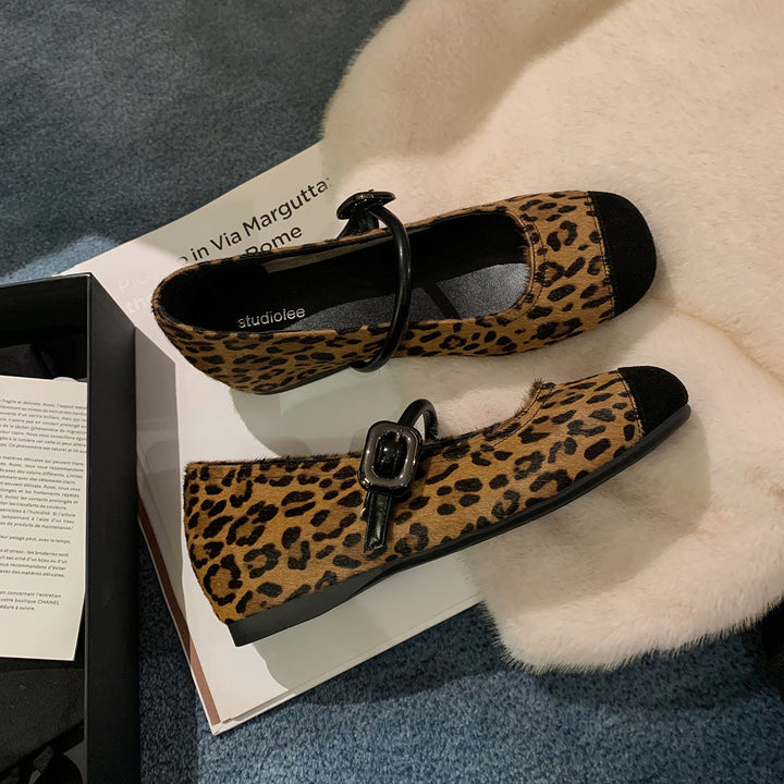 Dame elegante Mary Jane Ballerinas med justerbar rem Stilla