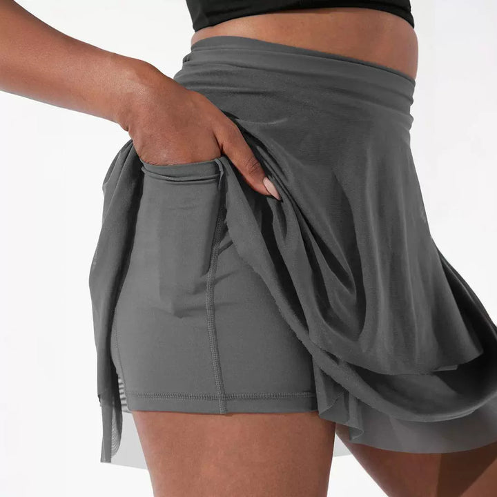 Damebuks med let chiffon og sløjfeknap Stilla