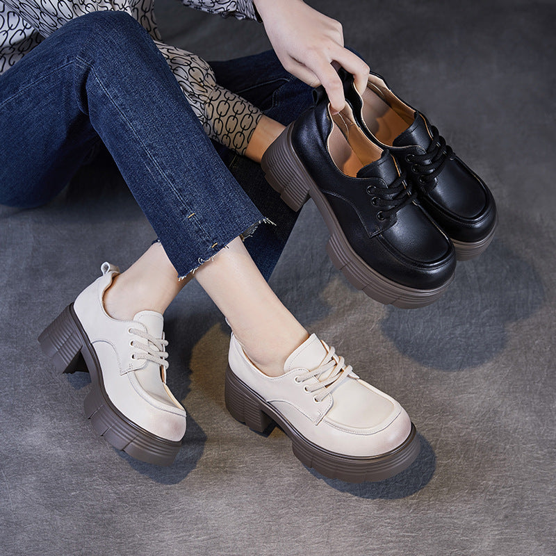 Dame Chunky Platform Oxfords med elegant silhuet Stilla