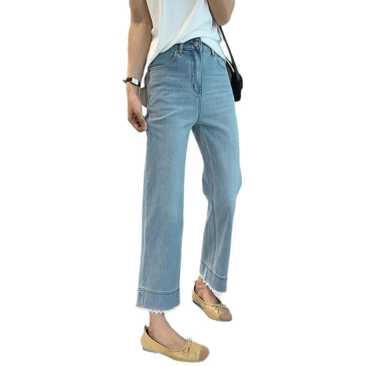 Dame Modejeans med spidsafslutning Stilla
