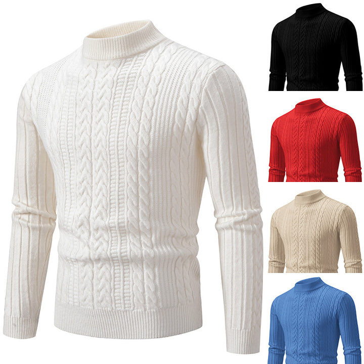 Herrer struktureret kabelstrik sweater Stilla