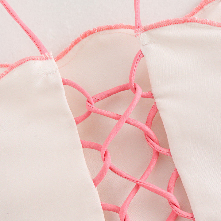 Femme Floral Print Maxi Kjole med Cut-Out Detalje Stilla