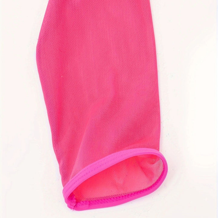 Dame Cropped Mesh-top med elastisk bånd Skovae