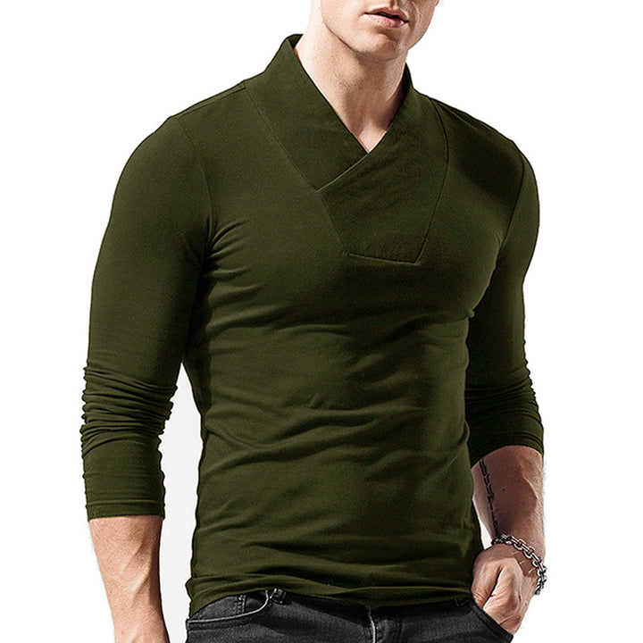 Herrer Langarmshirt med modisch Slidskrave Stilla