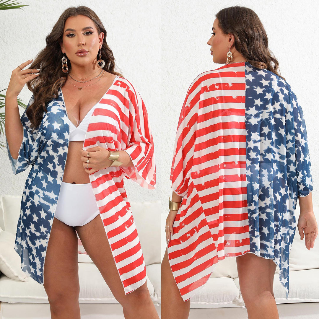 Femme Patriotic Festival Kimono Wrap Stilla