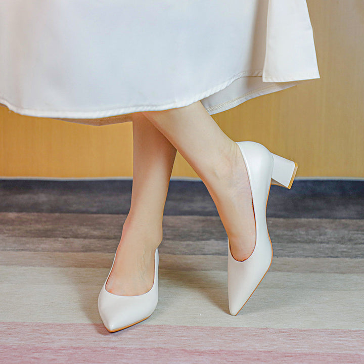 Femme Elegant Chunky Heel Pumps Stilla