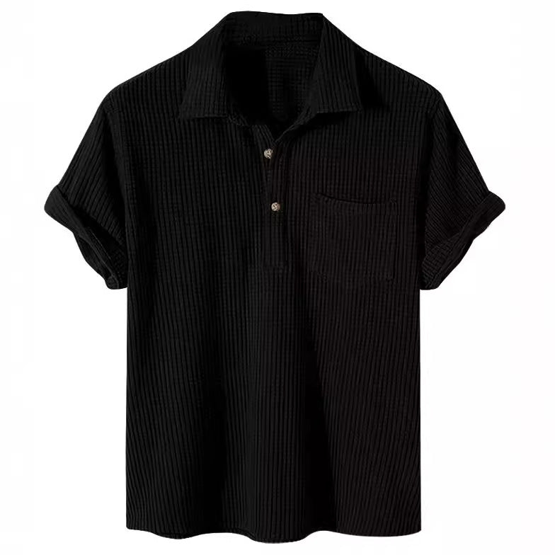 Herrer Tekstureret Kortærmet Poloshirt Stilla