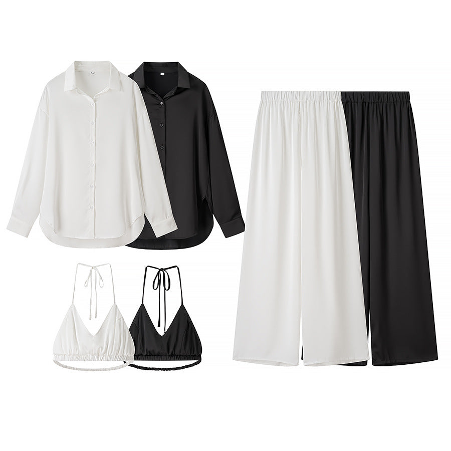 Femme Satin To-delt Pyjamas Sæt Stilla