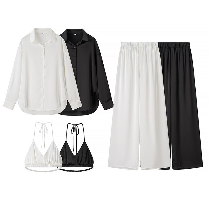 Femme Satin To-delt Pyjamas Sæt Stilla