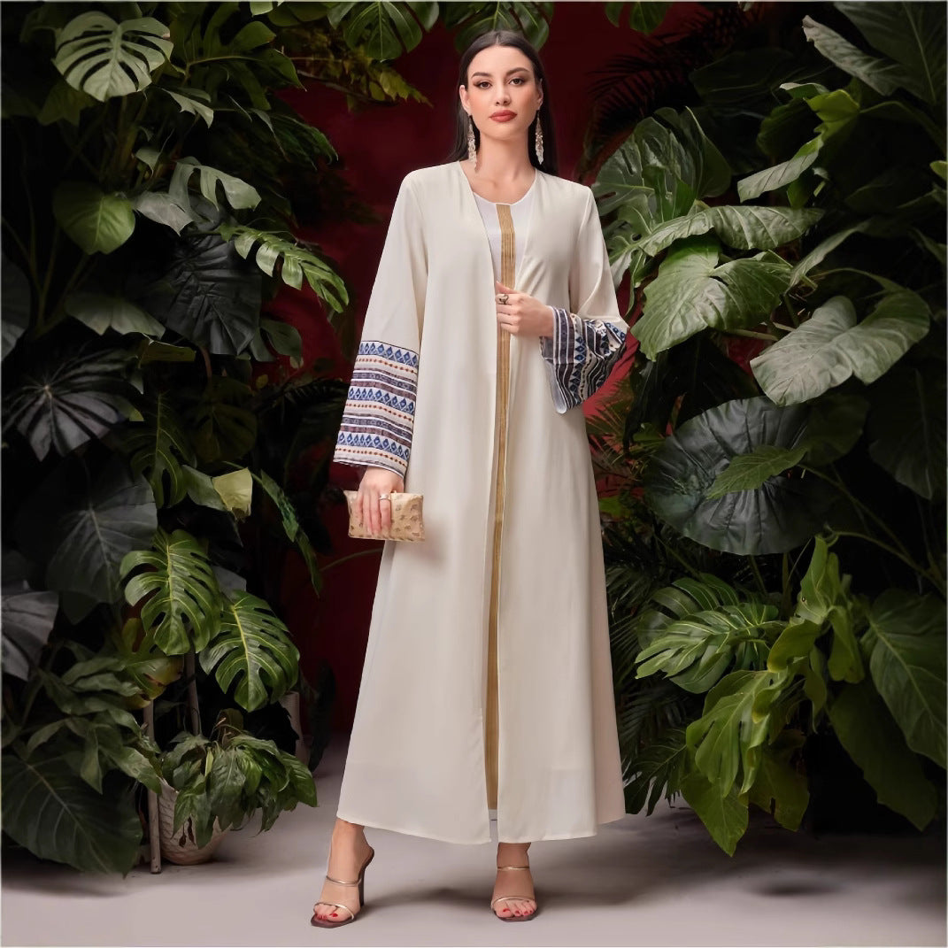 Dame Elegant Maxikjole med smart Cape og detalje-glade ærmer Stilla