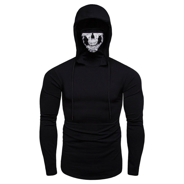 Herren Grafik Performance Hoodie med justerbar ansigtsmaske Stilla