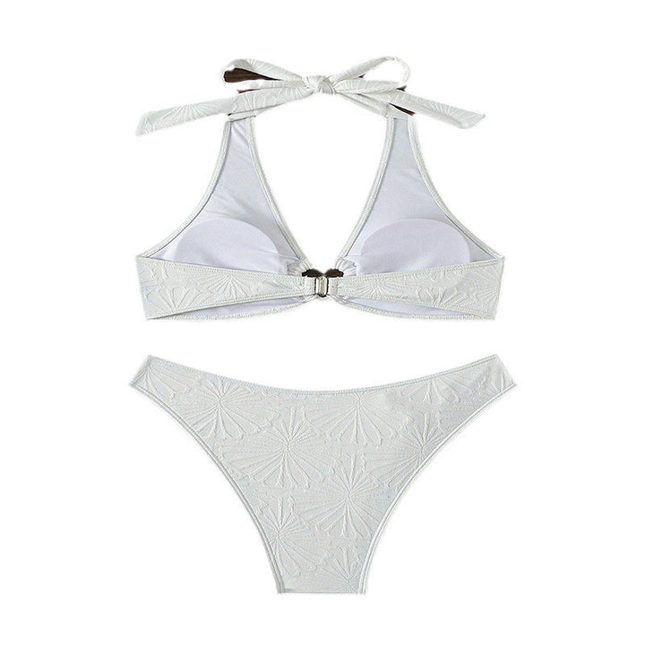 Dame trekants-bikini med dekorative hjerte detaljer og justerbare stropper Skovae
