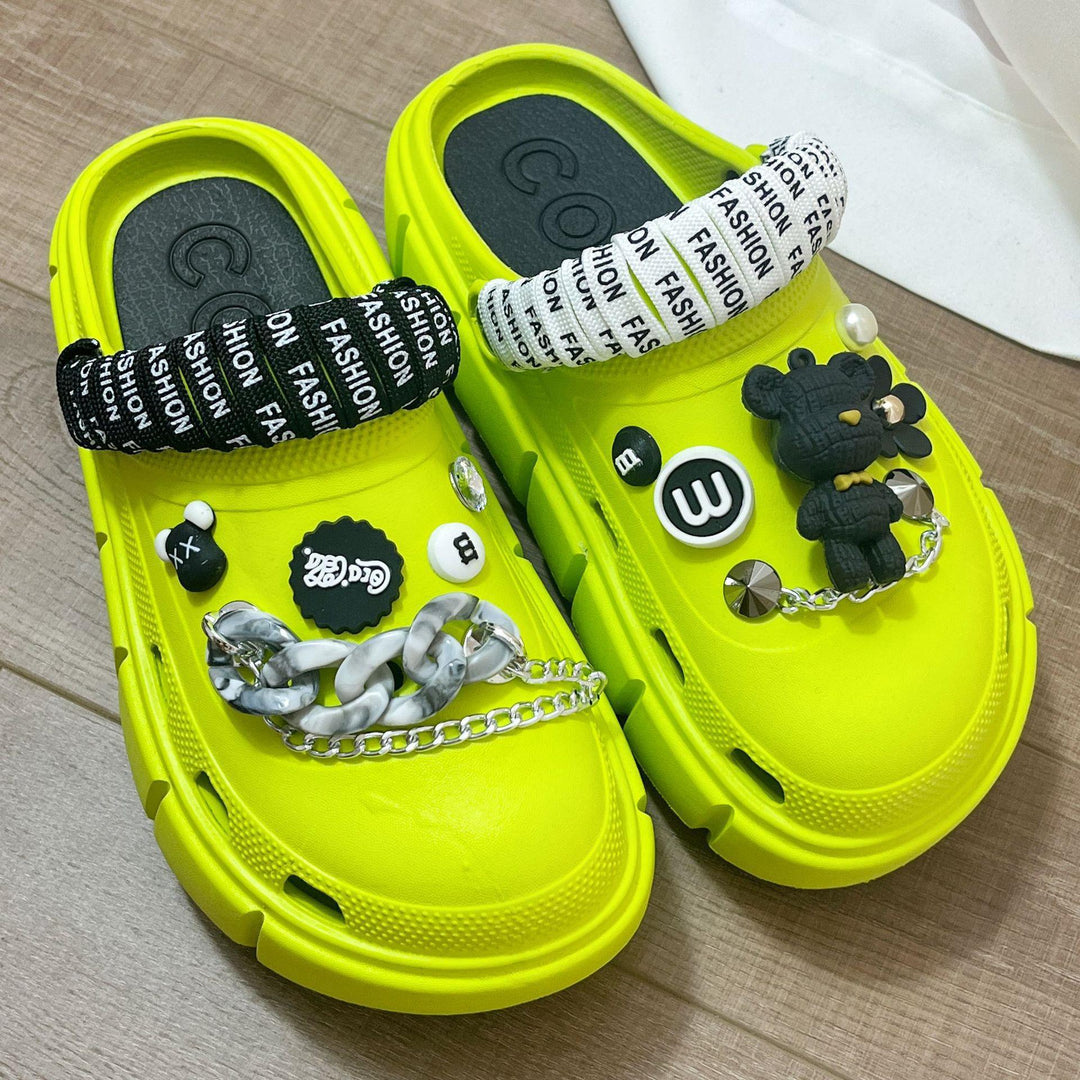 Dame trendy og fashionable Clogs med unikt dekoration Stilla
