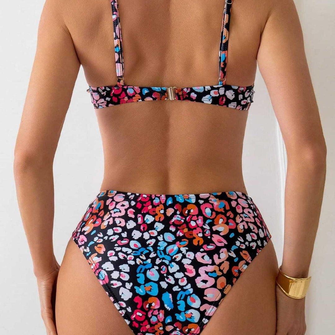 Dame bikini-sæt med dyremønstermix Skovae