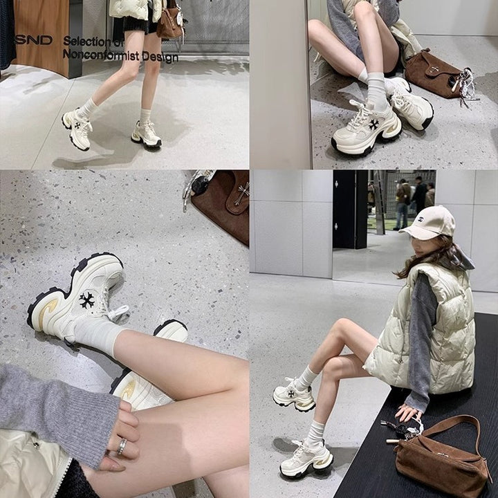 Dame Chunky Platform Løbesko med åndbart Mesh-Overmateriale Stilla