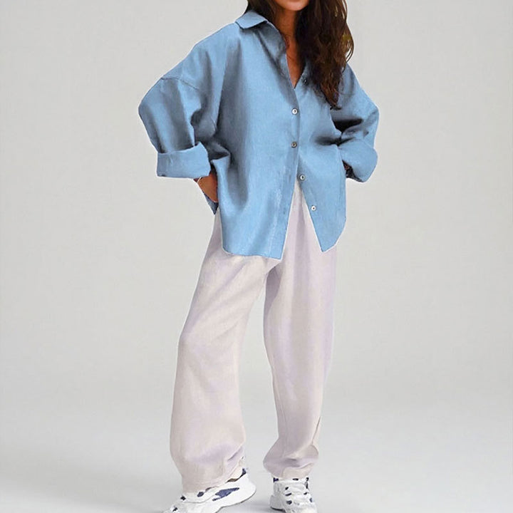 Dame luftig linned blouse Stilla